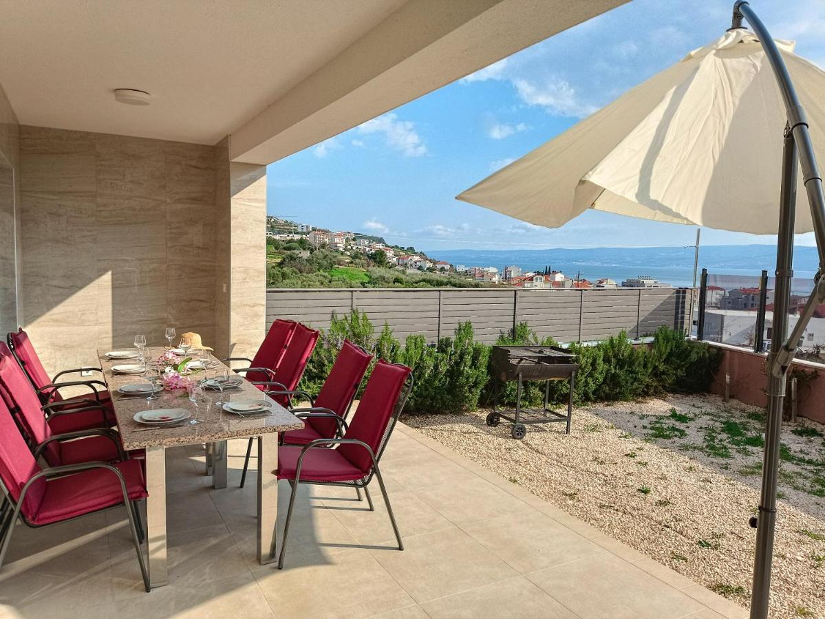 Modern Villa With Jacuzzi, Beautiful Sea View, Near Split! Villa 36A Podstrana Bagian luar foto