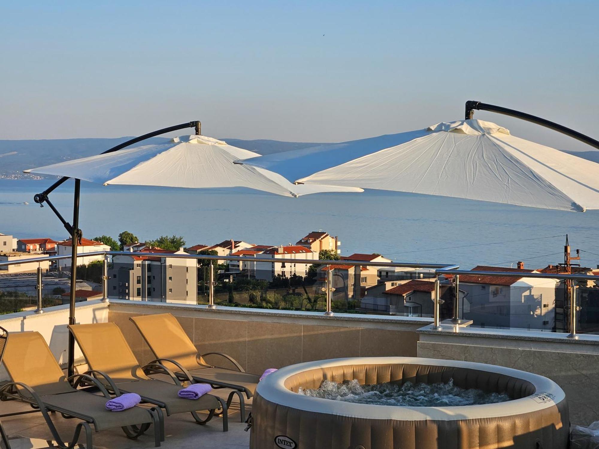 Modern Villa With Jacuzzi, Beautiful Sea View, Near Split! Villa 36A Podstrana Bagian luar foto